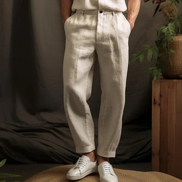 Shop Velvia | Linen Pants Men Light And Breathable