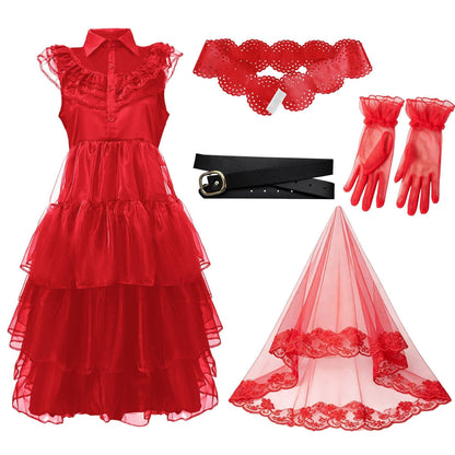 Women’s festive costume dress with voluminous tulle skirt and ruffles Shop Velvia