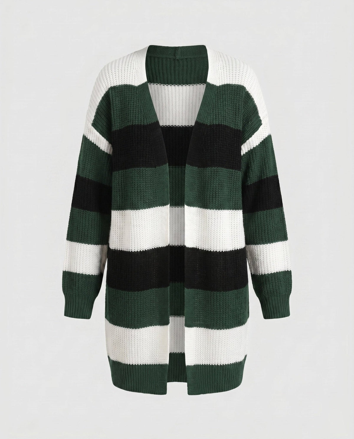 Women's cardigan with stylish striped pattern and oversized fit - Chichicherry