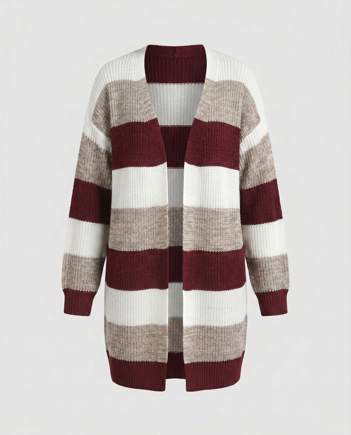Women's cardigan with stylish striped pattern and oversized fit - Chichicherry