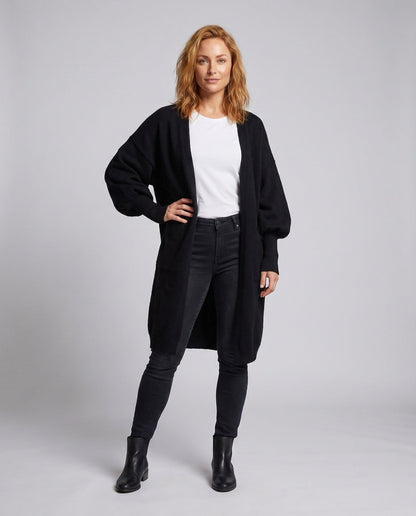 Women's Plus Size Cardigan with Soft Material and Casual Cut - Chichicherry